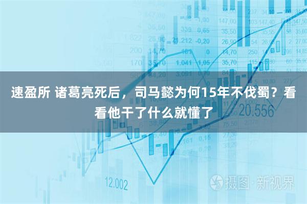 速盈所 诸葛亮死后，司马懿为何15年不伐蜀？看看他干了什么就懂了